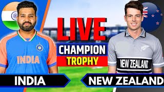 India vs New Zealand Match 12  Live Cricket Match Today  IND vs NZ  Champions Trophy NZ Batting [upl. by Chelsey]