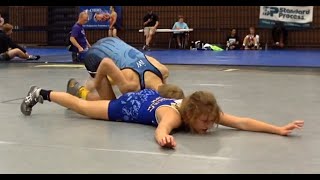 Boy VS Girl 17  Wrestling Match  Kasey Baynons loss [upl. by Relyhs]