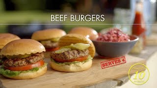 Deliciously easy beef burgers  Classic Mary Berry  BBC [upl. by Eltotsira]