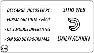 CÓMO DESCARGAR VIDEOS EN DAILYMOTION [upl. by Caiaphas]