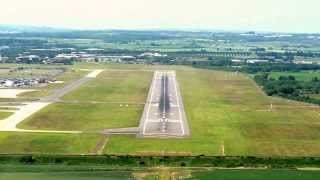 COCKPIT VIEW OF APPROACH AND LANDING AT EDINBURGH AIRPORT [upl. by Nies]