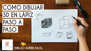 COMO DIBUJAR 3D EN LAPIZ PARA PRINCIPIANTES [upl. by Wulf]