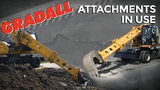 Attachments in Use on Gradall Excavators [upl. by Jehius]