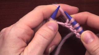 The Knit Stitch Continental Method [upl. by Ellerey42]