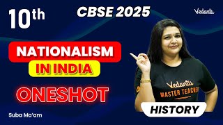 Nationalism in India Oneshot  Class 10 History  CBSE 2025  Suba maam [upl. by Boccaj]