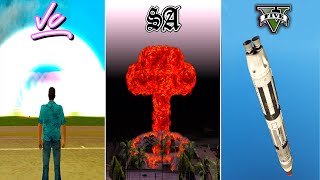 Nuclear Bomb in GTA Games Evolution [upl. by Ahsiatal468]