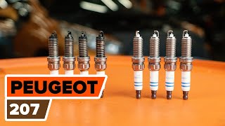 How to change spark plug on PEUGEOT 207 TUTORIAL AUTODOC [upl. by Damalus]