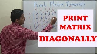 Print Matrix Diagonally Diagonal order [upl. by Airom]