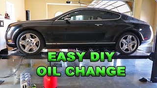 Bentley Continental GT Oil Change and Service Light Reset DIY [upl. by Worrad418]