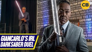 Giancarlo Esposito IRL Darksaber Duel Slays at Fan Expo [upl. by Tareyn178]