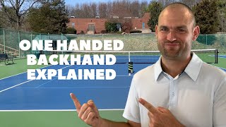 One Handed Backhand EXPLAINED [upl. by Kuth]