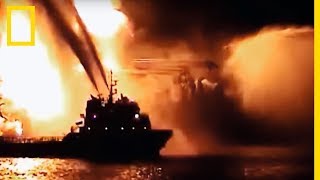 Explosion de la plateforme pétrolière Deepwater Horizon [upl. by Delores]