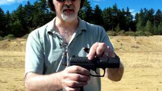 Walther P99 9mm AS model pistol rapid fire [upl. by Janenna]