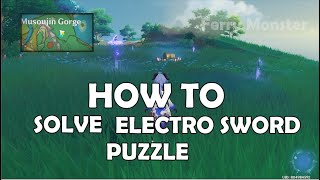 How to solve electro sword puzzle Inazuma  Genshin Impact [upl. by Malka]