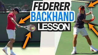 Roger Federer  One Handed Backhand Swing Analysis [upl. by Stearns]