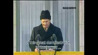 Nicolae Ceausescu LAST SPEECH [upl. by Atikaj]