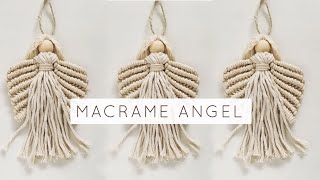 DIY MACRAME ANGEL  STEP BY STEP  MACRAME CHRISTMAS ORNAMENT [upl. by Esom668]