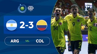 ARGENTINA vs COLOMBIA 23  RESUMEN  CONMEBOL SUB20 FUTSAL 2022 [upl. by Ynohtna]