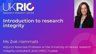 Introduction to research integrity [upl. by Bekki]