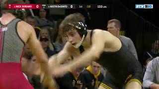 133 LBS 3 Nick Suriano Rutgers vs 8 Austin DeSanto Iowa  Big Ten Wrestling [upl. by Saum]