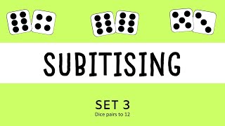 Subitising Slides  Set 3 Dice Pairs to 12 [upl. by Monica]