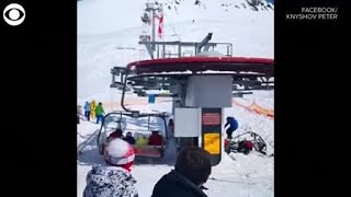 Georgia Ski Lift Failure Sends People Flying Into Air At Least 10 Injured [upl. by Aekahs]