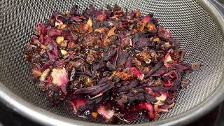 How to make a quick HibiscusRose Hip tea [upl. by Brause]