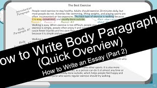 How to Write an Essay Body Paragraphs with Worksheet [upl. by Calisa869]