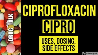 Ciprofloxacin Cipro  Uses Dosing Side Effects [upl. by Htir]