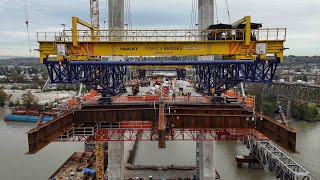 Pattullo Bridge Construction  Section 4  Beam Work [upl. by Keeler]