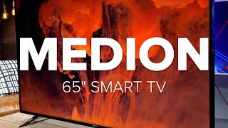 SmartTV Medion X16508 im Test 65ZollPreiskracher mit 4K  deutsch [upl. by Curran]