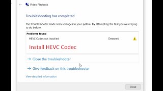 HEVC Codec not installed solution Windows 10 [upl. by Ahtreb246]