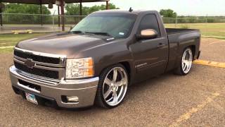 2008 Chevy Silverado 68 dropped on 24 in Intro Flow wheels [upl. by Adnilec]