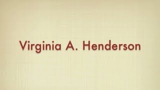 Virginia Henderson  Nursing Theorist [upl. by Sylas671]