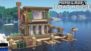 Minecraft Tutorial  How to Build a Boat House 23 [upl. by Kirtap261]