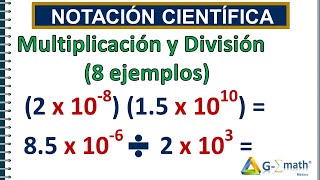 NOTACIÓN CIENTÍFICA✅  Multiplicación y División [upl. by Hadihahs328]