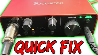 Focusrite How To Fix Audio Interface  Static Distortion Headphone Playback and Microphone [upl. by Yraillih679]