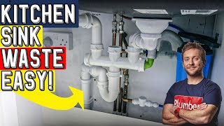 KITCHEN SINK WASTE  How To Install Step by Step [upl. by Rillings161]