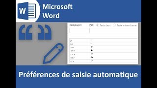 Guillemets anglais et préférences de frappe dans Word [upl. by Eynenihc]