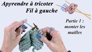 Tuto tricot  Apprendre à tricoter à gauche  Part 1 [upl. by Nnylyt]