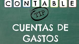 CUENTAS DE GASTOS  CONTABILIDAD [upl. by Wildon]