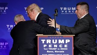 Donald Trump rushed off stage during rally in Nevada [upl. by Eilsew470]