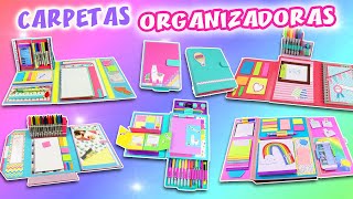 5 DIY CARPETAS ORGANIZADORAS  Folders de Cartón 😜  Manualidades aPasos [upl. by Aicirt]