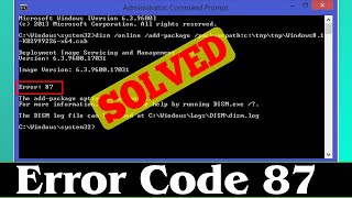 SOLVED How to Fix Error 87 Code Problem 100 Working [upl. by Ainerol]