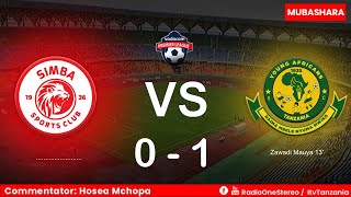 🔴LIVE SIMBA SC 0  1 YANGA SC [upl. by Collar454]