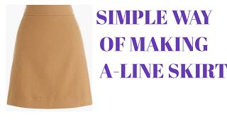 HOW TO MAKE AN A LINE SKIRT PATTERN [upl. by Charlet82]