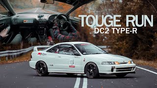 Touge run  Honda Integra DC2 TypeR JDM Nightride 4K [upl. by Elocon]