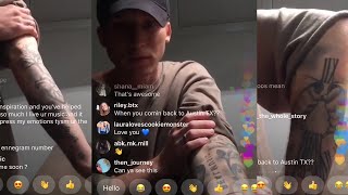 NF Shows His Tattoos amp Talks To Fans [upl. by Lolanthe]