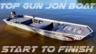 Amazing DIY Jon Boat Build  Start To Finish [upl. by Ecinnej]