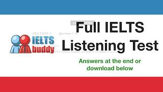 Full IELTS Listening Practice Test with Answers [upl. by Chatterjee]